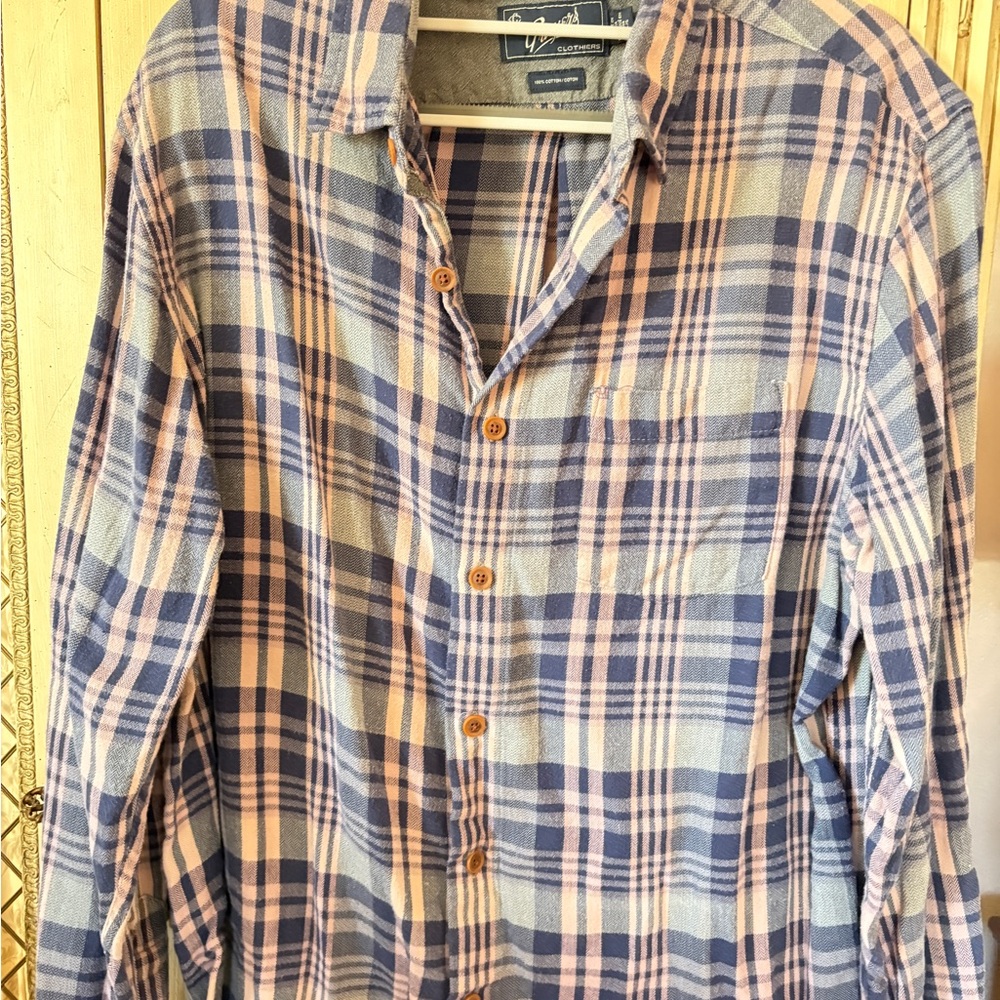 Grayers Blue and Pink Plaid Casual Shirt